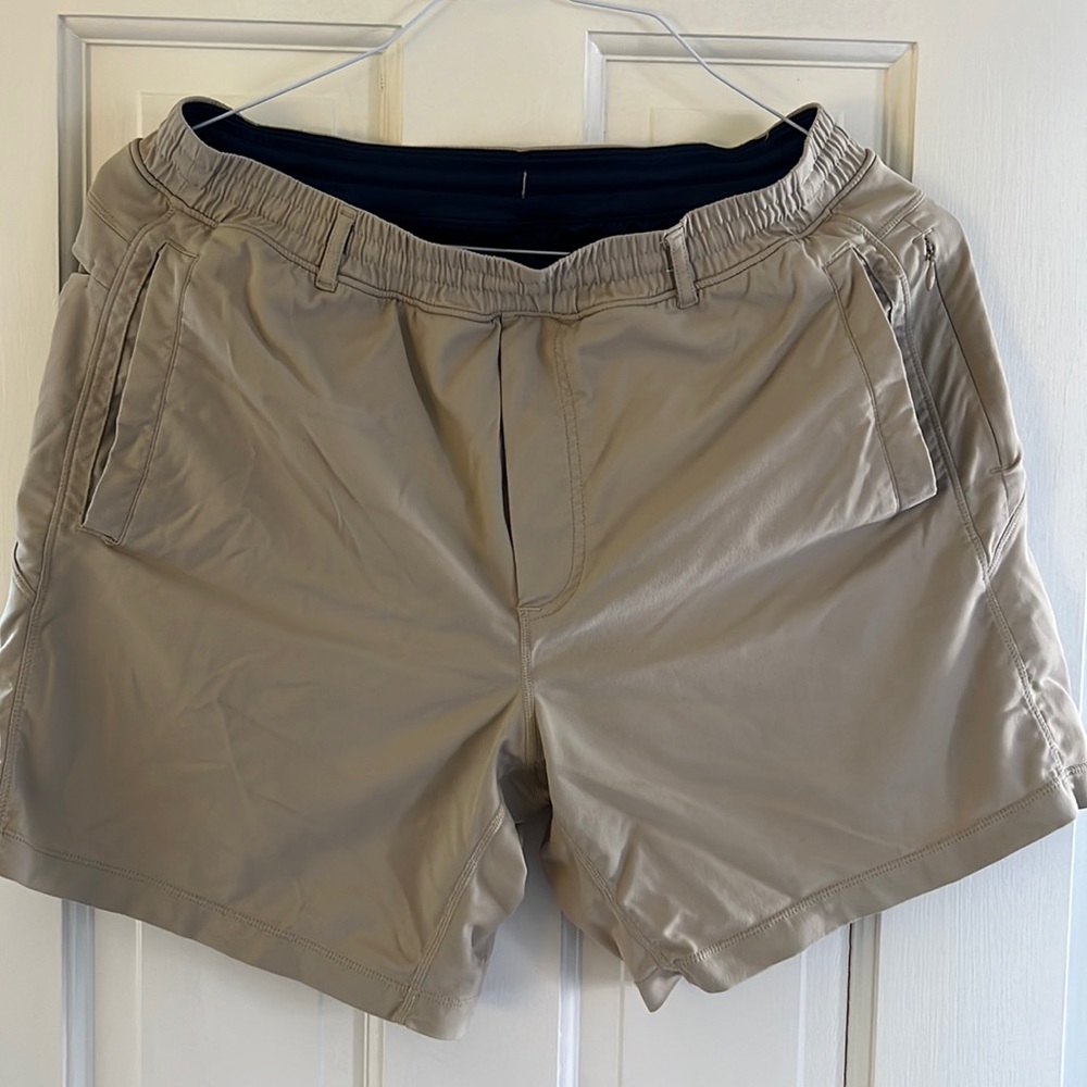 Tan Bird Dog Shorts with Liner
